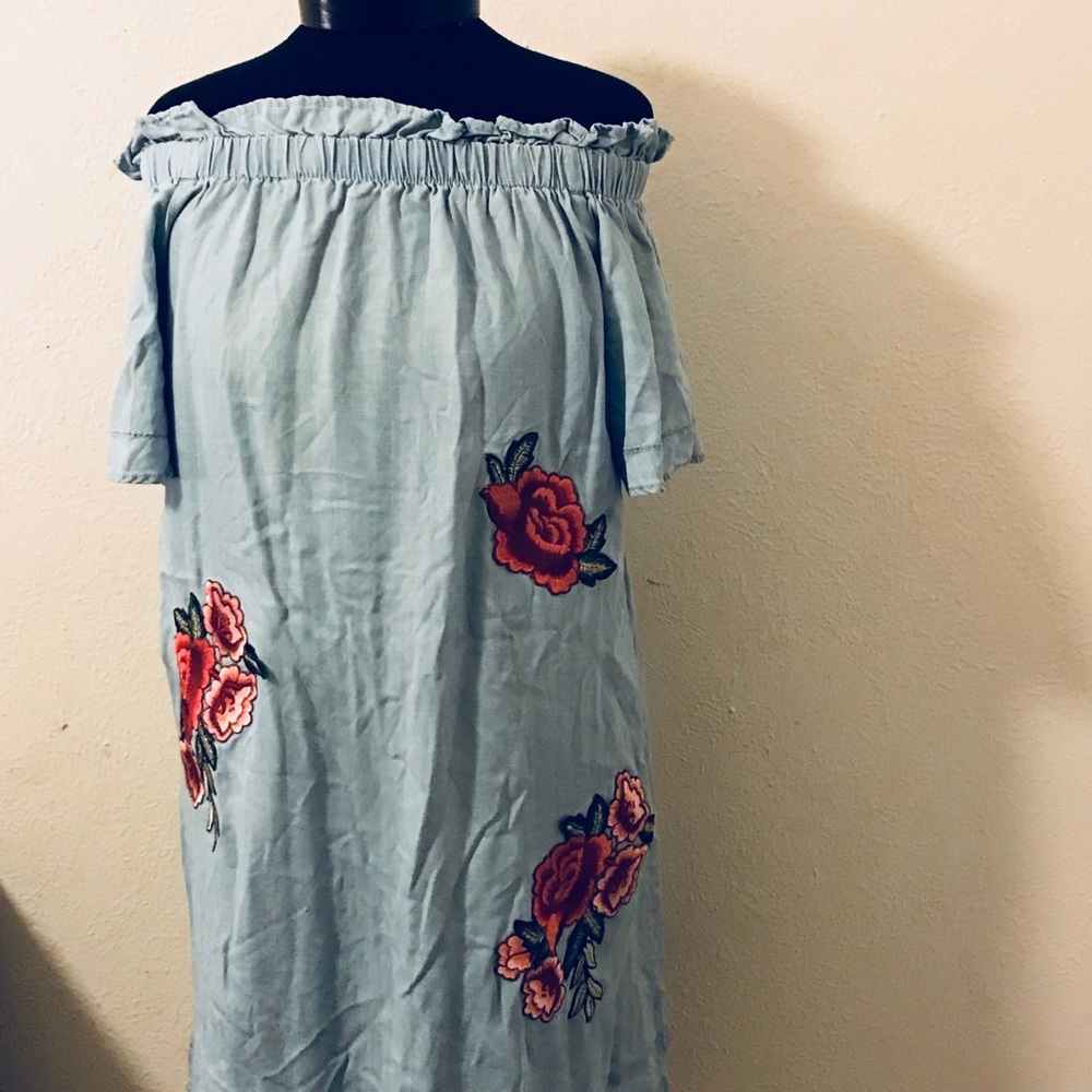 Fux denim dress